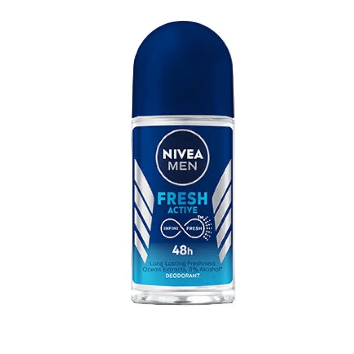 Nivea Men Roll On Fresh Active Deodorant 50ml - Beasymart