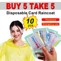 Rain Card - Wallet Pocket Raincoat, Unisex Raincoat For Men and Women 10pcs Combo