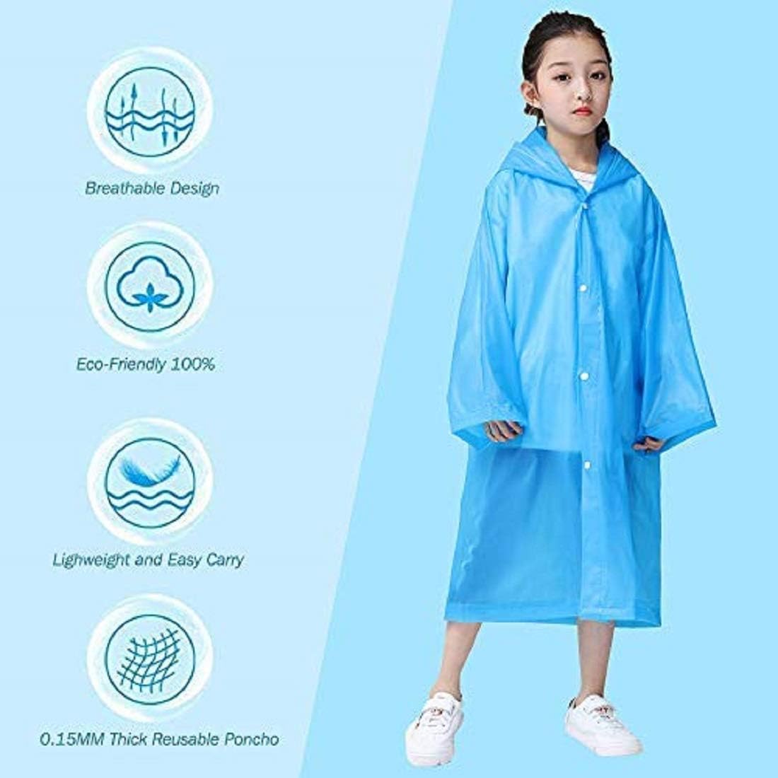 PVC- Polyester Rain Coat For Kids ( Boy Or Girl) - Beasymart