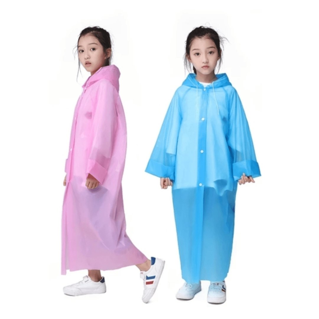 PVC- Polyester Rain Coat For Kids ( Boy Or Girl) - Beasymart