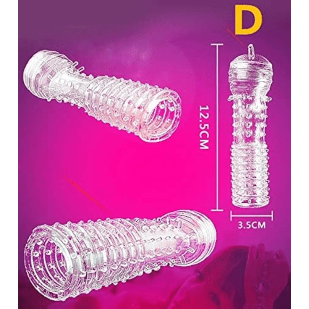 Spike Sleeve Transparent Crystal Sleeve Thorn Sleeve Male Condom SX-167 - Beasymart