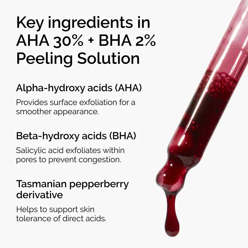 The Ordinary AHA 30% + BHA 2% Peeling Solution – 30ml Exfoliating and Skin Clarifying Treatment - Beasymart