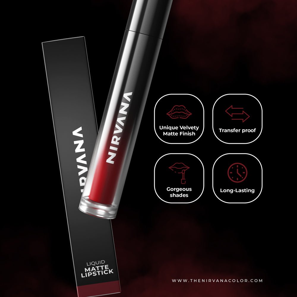 Timeless Lipstick Set ( Nirvana Color Liquid Matte Lipstick - Timeless L02 + wet n wild MegaLast Liquid Catsuit Matte Lipstick - Give Me Mocha) - Beasymart