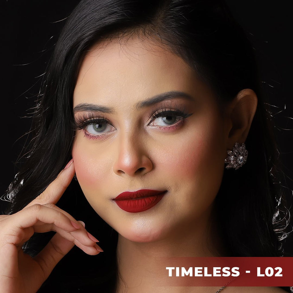 Timeless Lipstick Set ( Nirvana Color Liquid Matte Lipstick - Timeless L02 + wet n wild MegaLast Liquid Catsuit Matte Lipstick - Give Me Mocha) - Beasymart