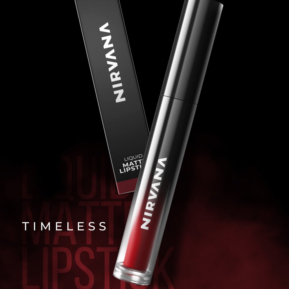 Timeless Lipstick Set ( Nirvana Color Liquid Matte Lipstick - Timeless L02 + wet n wild MegaLast Liquid Catsuit Matte Lipstick - Give Me Mocha) - Beasymart