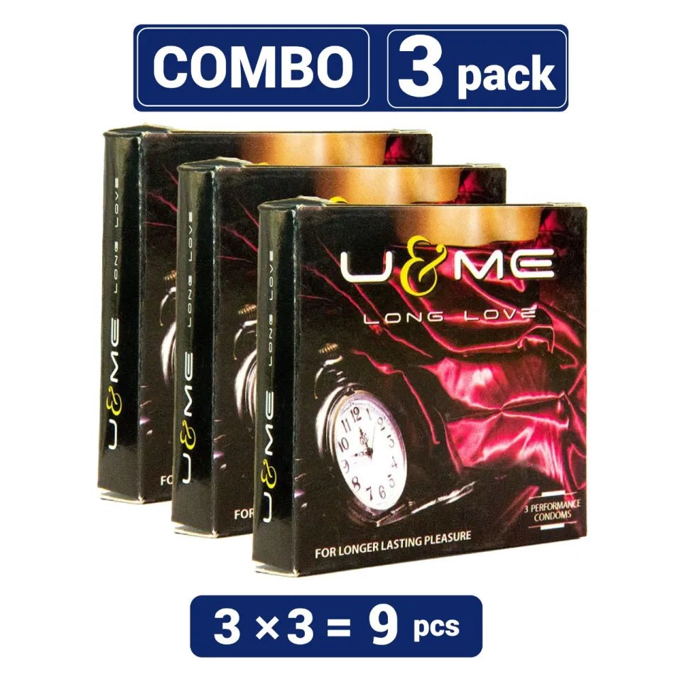 U & ME Long Love Condom 3's X 3 Pack Combo - Beasymart