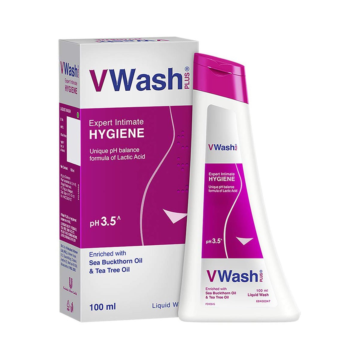 V Wash Expert Intimate Hygiene Wash 100ml Enriched With Sea Buckthorn Oil & Tea Tree Oil - Beasymart