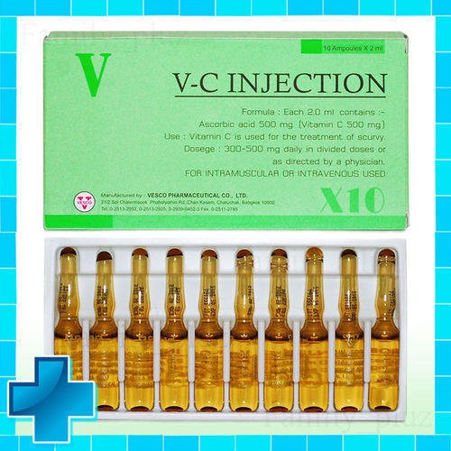 VC Vitamin C Injections 500mg 10 Ampoules Made In Thailand - Beasymart