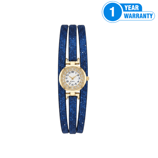 Women's multi-strand glitter wrap bracelet watch. - Beasymart