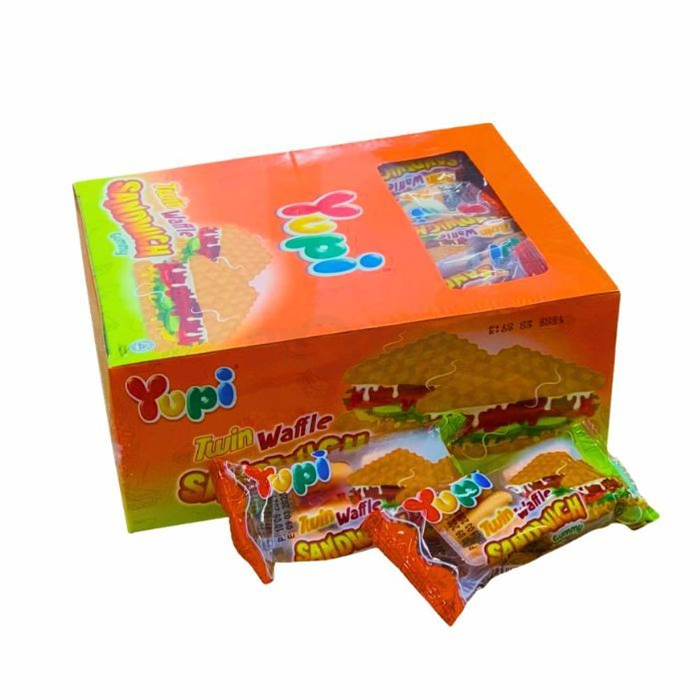 Yupi Twin Burger Gummy Candies Box/12pcs - Beasymart