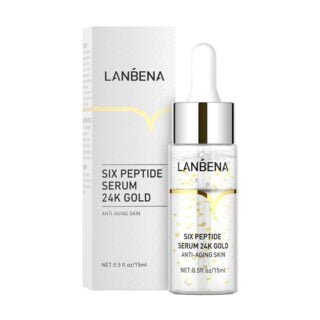 Lanbena 24K Gold Six Peptides Serum Face Skin Care Serum 15ml